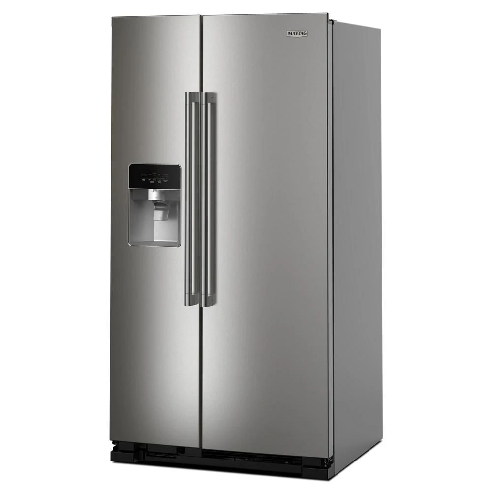 36" Wide Side-By-Side Refrigerator, 25 Cubic Feet, Touch Controls - Fingerprint-Resistant Stainless Finish