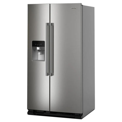 36" Wide Side-By-Side Refrigerator, 25 Cubic Feet, Touch Controls - Fingerprint-Resistant Stainless Finish