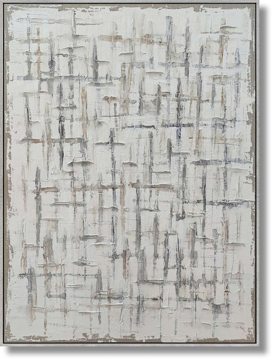 Frosted Crosshatch - 36" x 48" Framed Wall Art