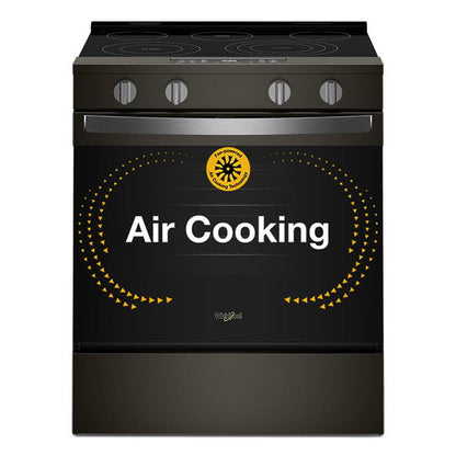 30" Gas Smart Range With Air Cooking Technology - Black Stainless