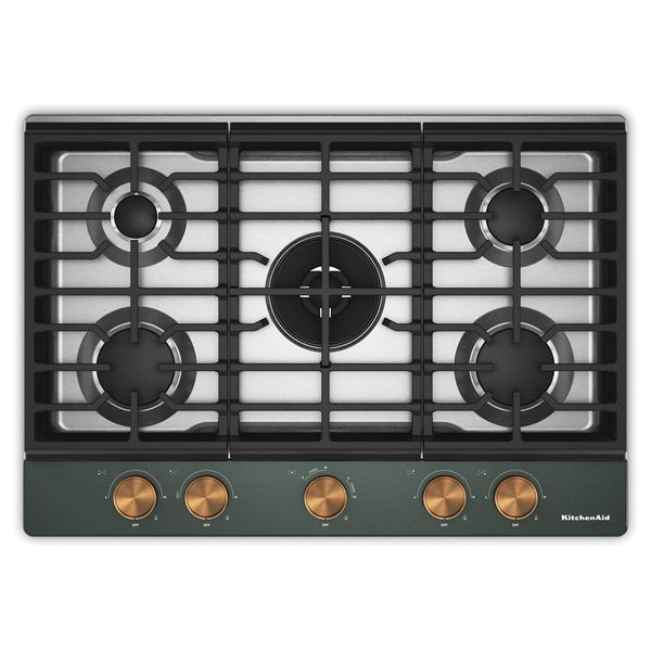 KitchenAid 30" Gas Cooktop With 5 Burners And Integrated Wok Grate - Juniper