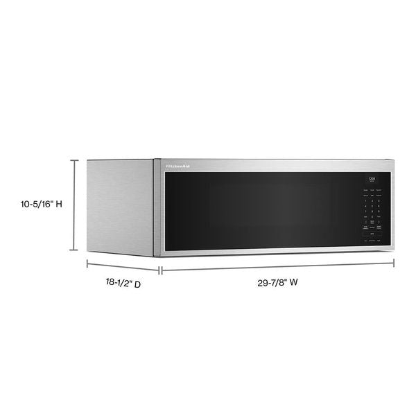 Smart Low Profile Microwave Hood Combination With Dual Fan Ventilation - Fingerprint Resistant Stainless Steel
