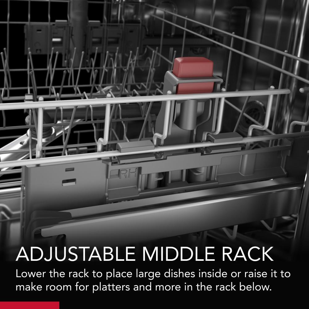 Third Level Utensil Rack Dishwasher With 30+ Total Wash Jets, 39 dBA - Stainless Steel With PrintShield Finish