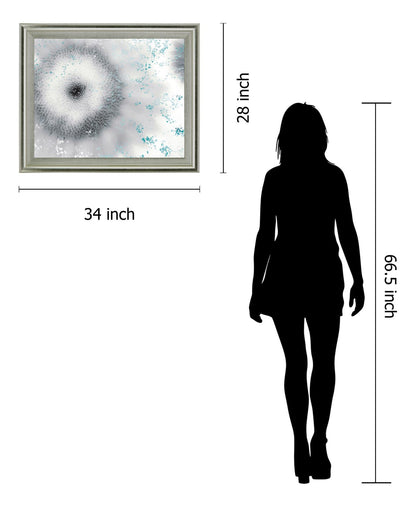 Frosted Petal Burst - 28" x 34" Framed Wall Art