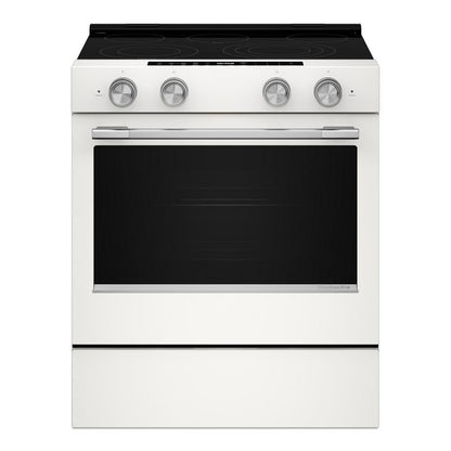 5.3 Cu. Ft. Smart Slide-In Electric Range With Two Even-Heat Hyper Elements And Convection Cooking Modes - Porcelain White