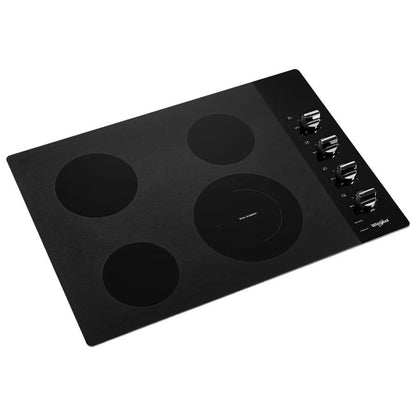 30" Electric Ceramic Glass Cooktop With Dual Radiant Element - Black