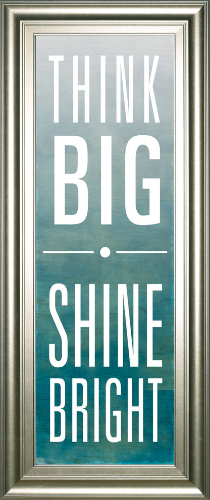 Shine By Sd Studios - Framed Print Wall Art - Blue