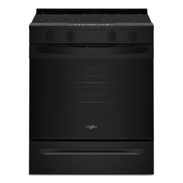 30" Electric Smart Range With Air Cooking Technology And Steam Clean - Black