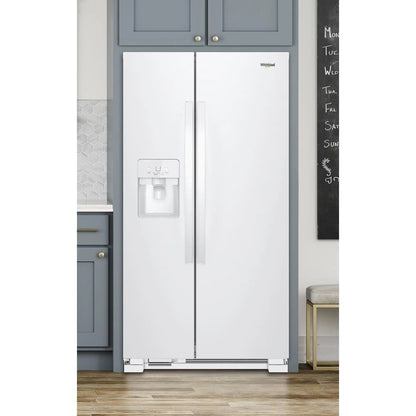 36" Wide Side-By-Side Refrigerator, 25 Cubic Feet - White