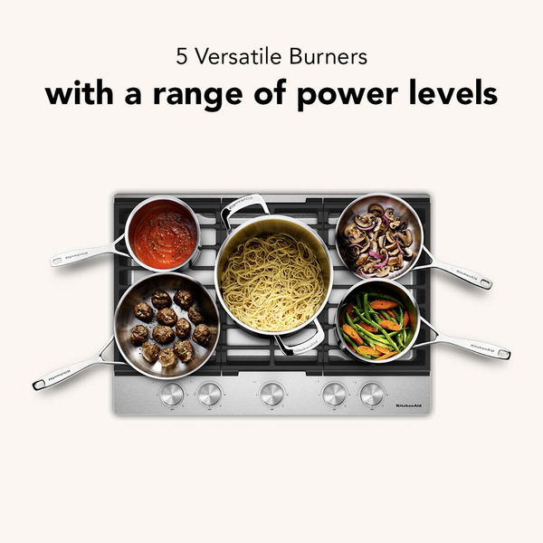 KitchenAid 30" Gas Cooktop With 5 Versatile Burners