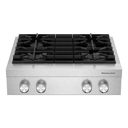 Kitchenaid 30" 4-Burner Gas Commercial-Style Rangetop - Stainless Steel