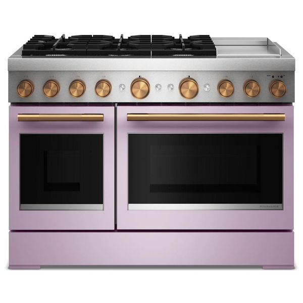 48" 6 Burner Commercial-Style Dual Fuel Range With Griddle - Wildflower