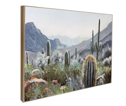 Sonoran Vista II Hand-Embellished Canvas In Frame - Gray / Blue