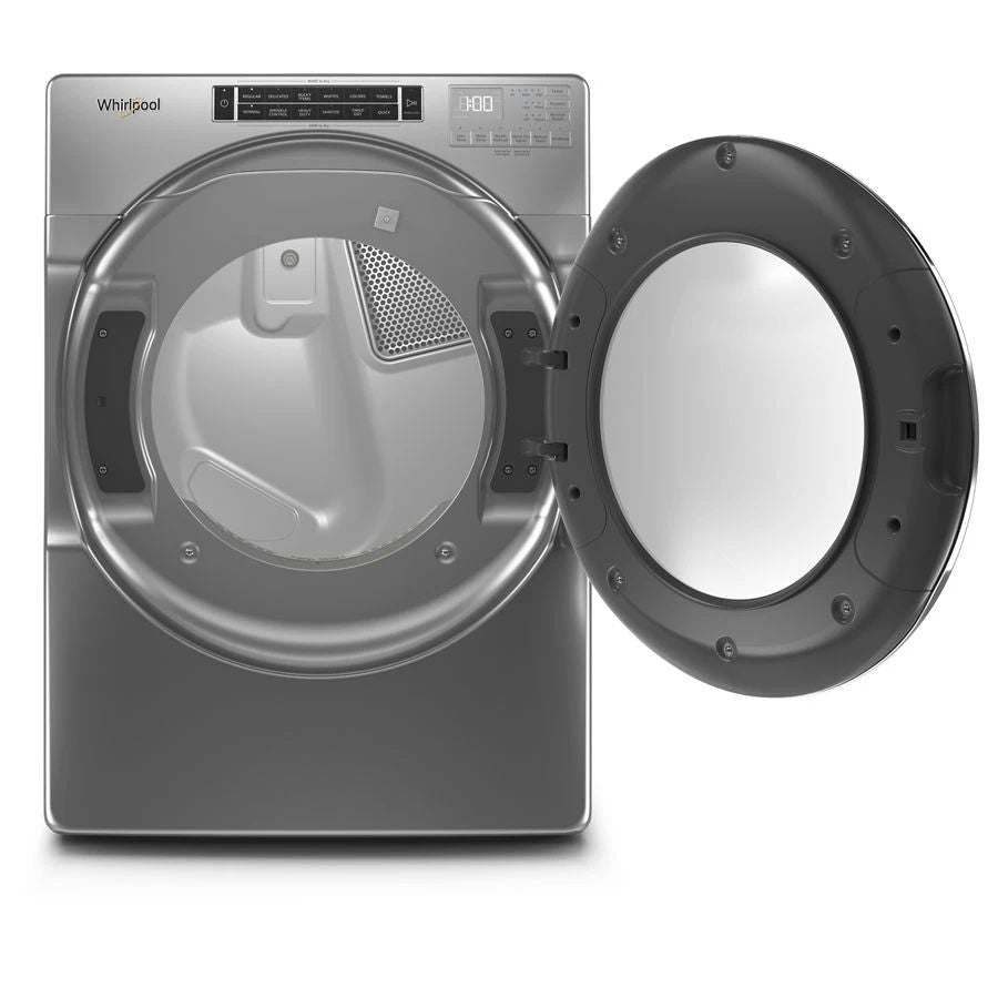 7.4 Cubic Feet Front Load Electric Dryer With Steam Cycles - Chrome Shadow