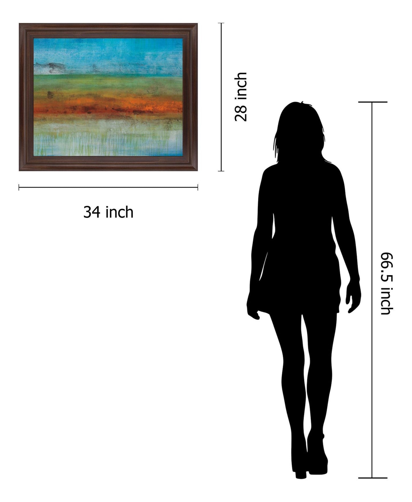 Rustic Glowscape - 28" x 34" Framed Wall Art