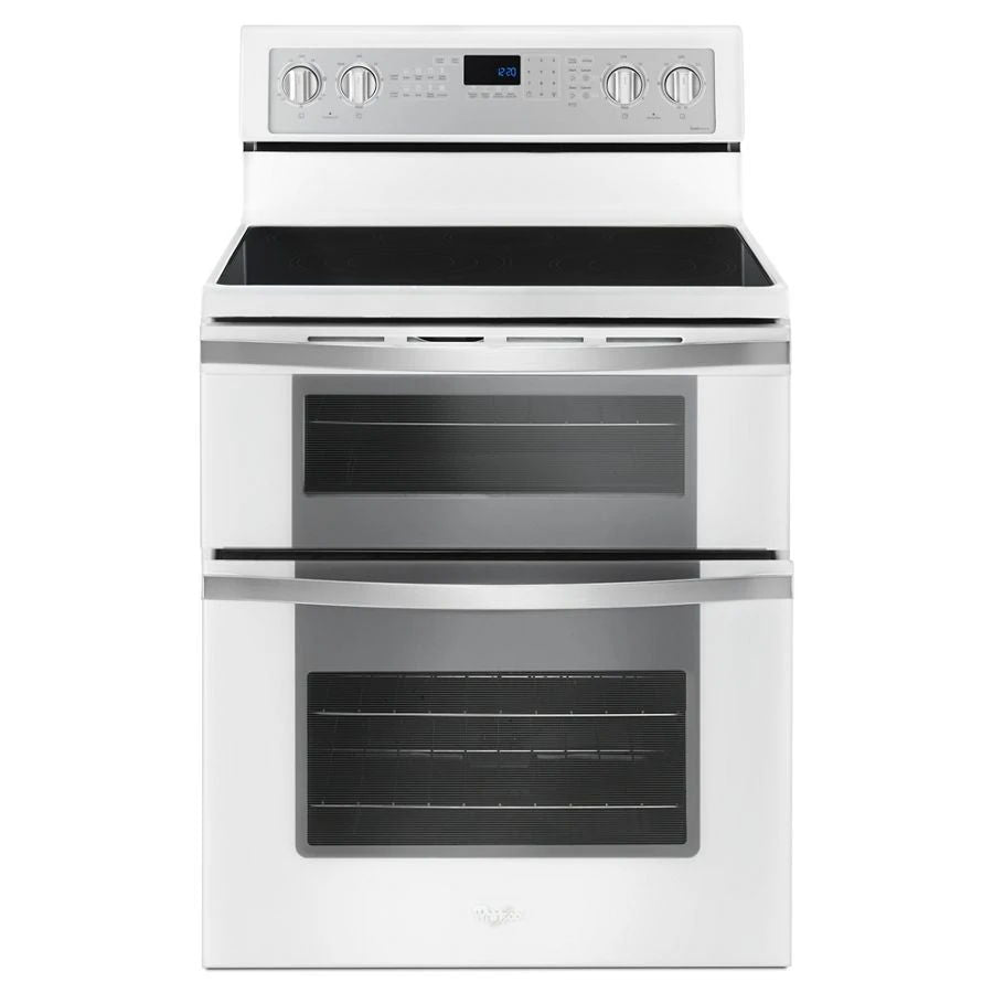 6.7 Cubic Feet Electric Double Oven Range With True Convection - White Ice