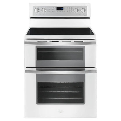 6.7 Cubic Feet Electric Double Oven Range With True Convection - White Ice