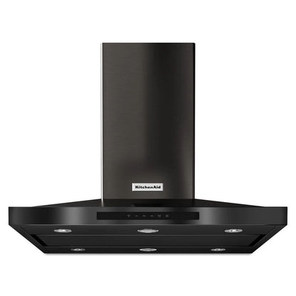 36" Island-Mount, 3-Speed Canopy Hood - Black Stainless Steel With PrintShield Finish