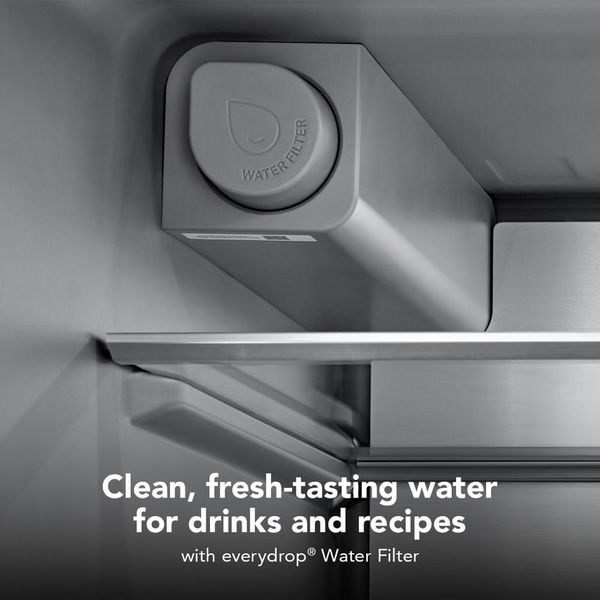 29 Cu. Ft. French Door Refrigerator With Exterior Water And Ice And Freshchill Full-Width Refrigerated Drawer - Black Ore