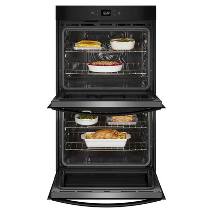 10.0 Total Cubic Feet Double Wall Oven With Air Fry When Connected - Black