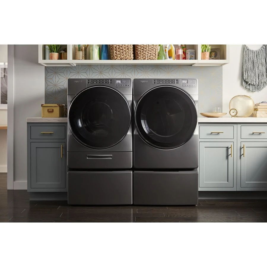 7.4 Cubic Feet Front Load Gas Dryer With Steam Cycles - Chrome Shadow