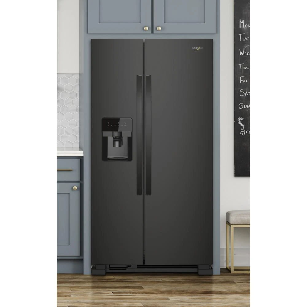 33" Wide Side-By-Side Refrigerator, 21 Cubic Feet