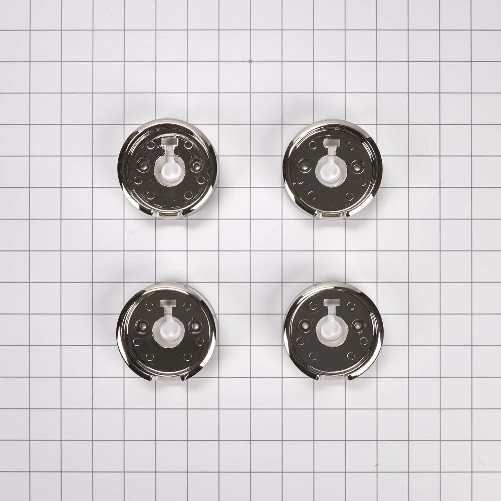 Jennair 3" D Bezel (Set Of 4) For Rise-Style Commercial Range And Rangetop Griddle Knobs - Chrome