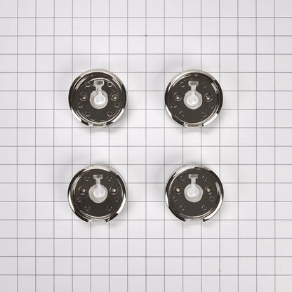 Jennair 3" D Bezel (Set Of 4) For Rise-Style Commercial Range And Rangetop Griddle Knobs - Chrome