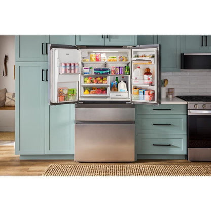 36" Wide True Counter Depth 4-Door French Door Refrigerator, Dual Ice Makers, 22 Cu. Ft. - Fingerprint-Resistant Stainless Finish
