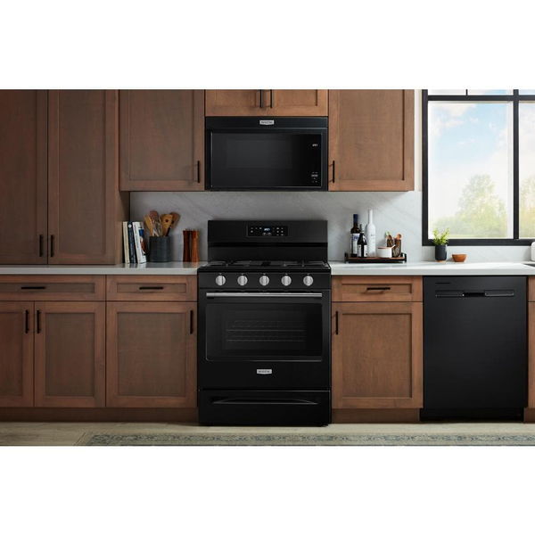 30" Wide Gas Range With Steam Clean - 5.0 Cu. Ft. - Black