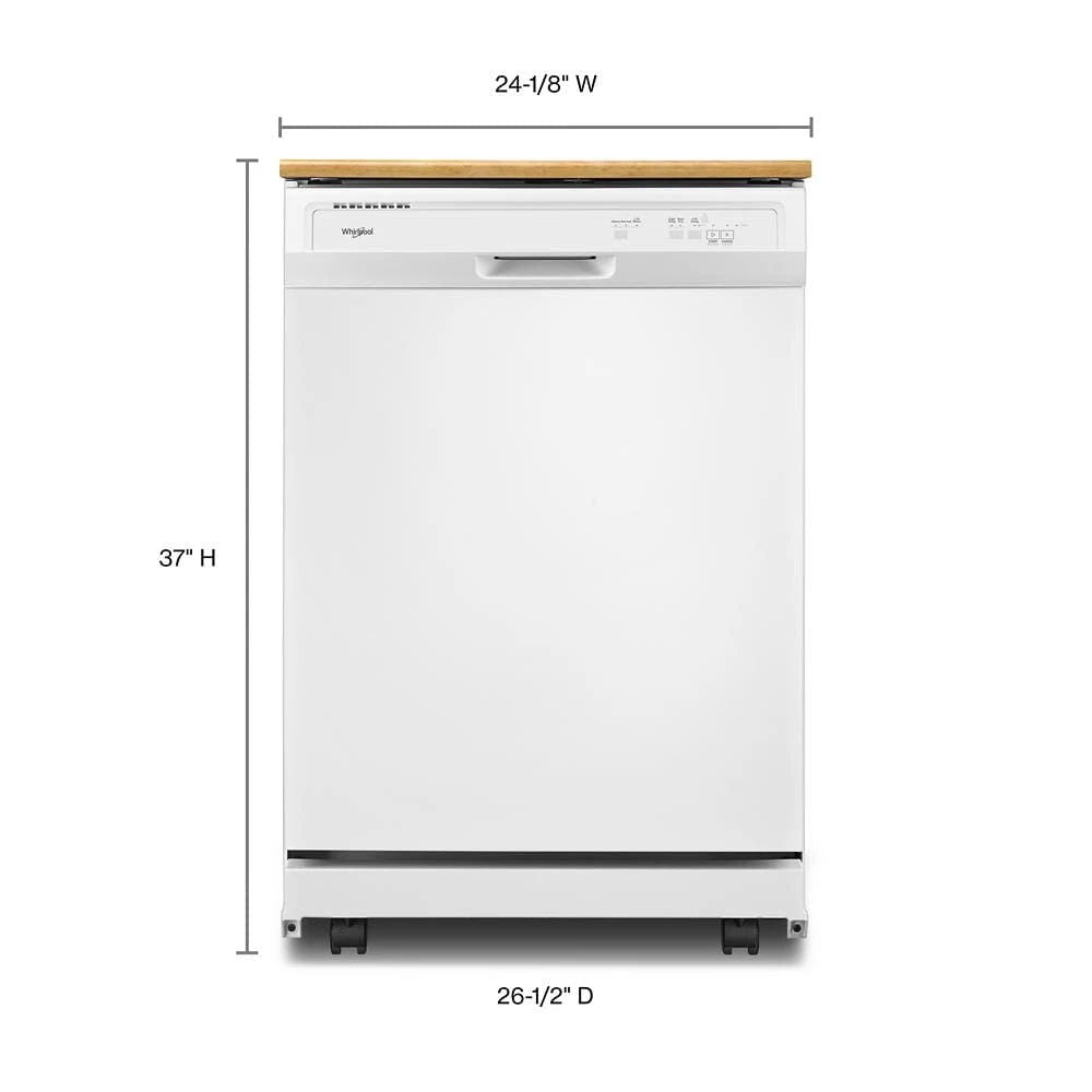 26.5" Depth Heavy-Duty Dishwasher With 1-Hour Wash Cycle - White