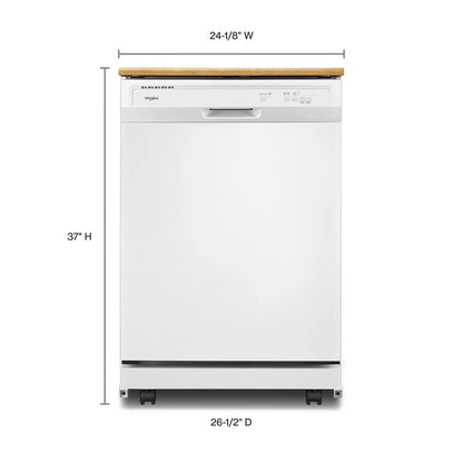 26.5" Depth Heavy-Duty Dishwasher With 1-Hour Wash Cycle - White