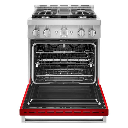 30'' Smart Commercial-Style Gas Range With 4 Burners - Passion Red