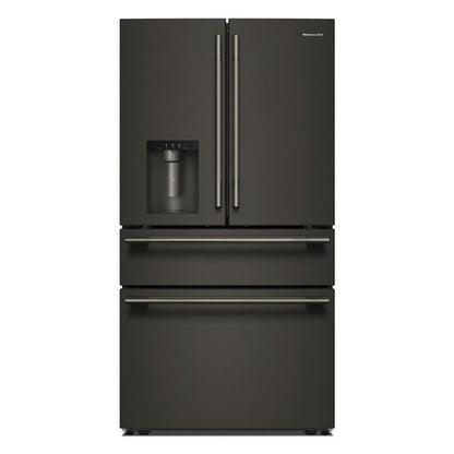 29 Cu. Ft. French Door Refrigerator With Exterior Water And Ice And Freshchill Full-Width Refrigerated Drawer - Black Ore