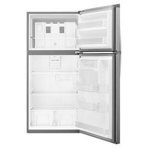 30" Wide Top Freezer Refrigerator, 19 Cubic Feet - Monochromatic Stainless Steel - Pearl Silver