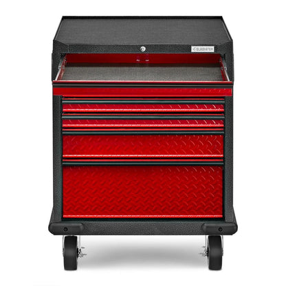 Premier Pre-Assembled 7 Drawer Modular Tool Storage Cabinet - Red Tread