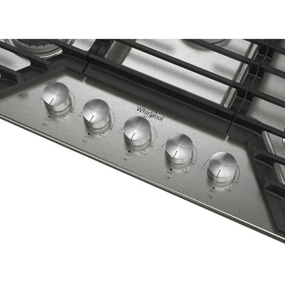 30" Gas Cooktop With 5 Burners And Ez-2-Lift Hinged Cast-Iron Grates - Stainless Steel
