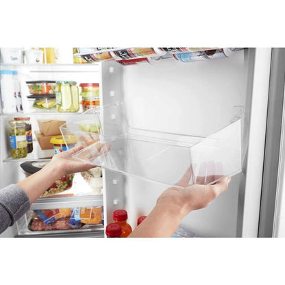 33" Wide Side-By-Side Refrigerator, 21 Cubic Feet - Black