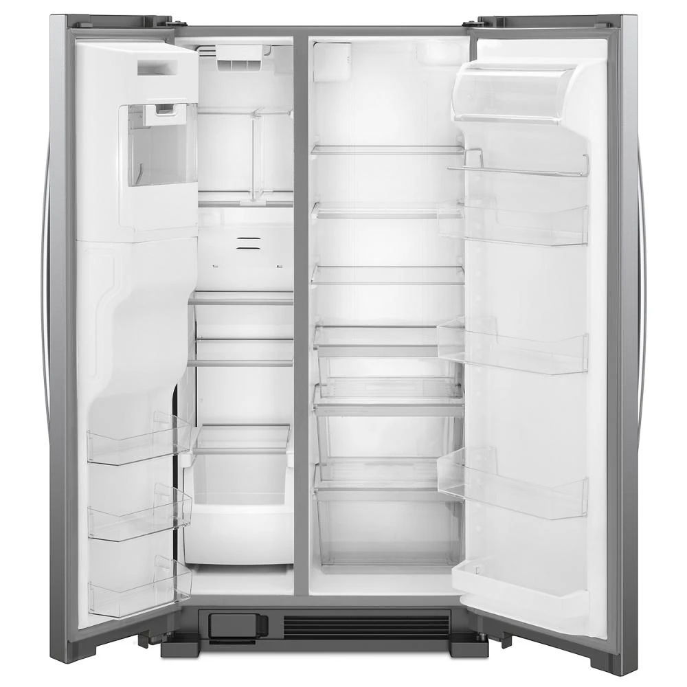 36" Wide Side-By-Side Refrigerator, 25 Cubic Feet - Fingerprint-Resistant Stainless