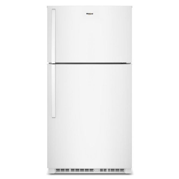 Whirlpool 32.8" Wide Top Freezer Refrigerator With Total Coverage Cooling, 21.3 Cu. Ft., Electronic Temperature Controls - White