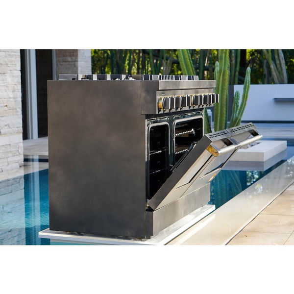Smoke & Brass By JennAir 48" Dual-Fuel Professional-Style Range