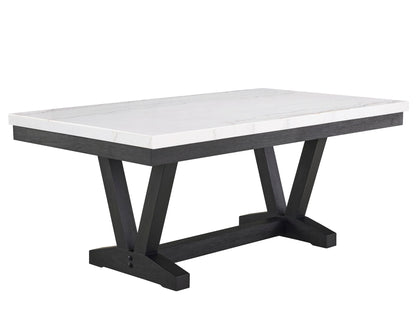 Varley - 5 Piece Rectangular Dining Room Set - White / Gray