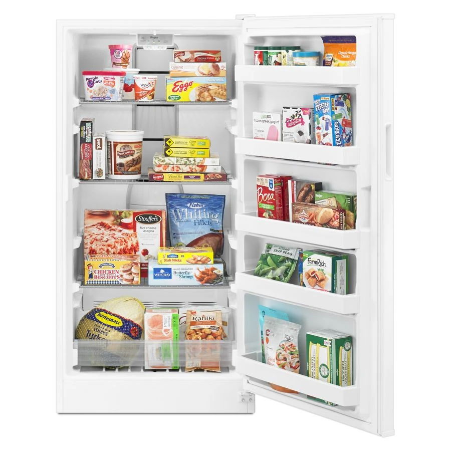16 Cubic Feet Upright Freezer With Led Lighting - White
