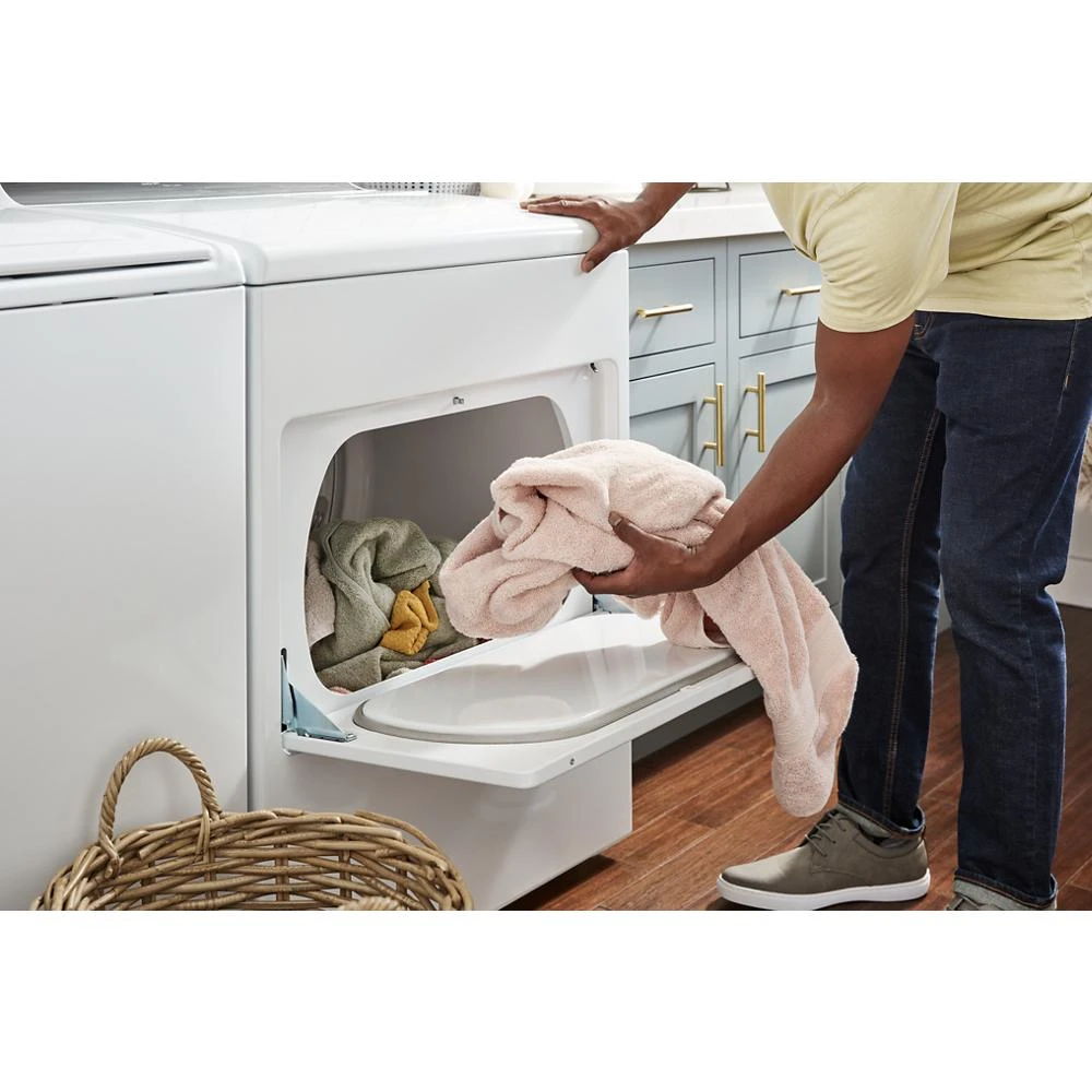 7.0 Cubic Feet Long Vent Gas Moisture Sensing Dryer - White