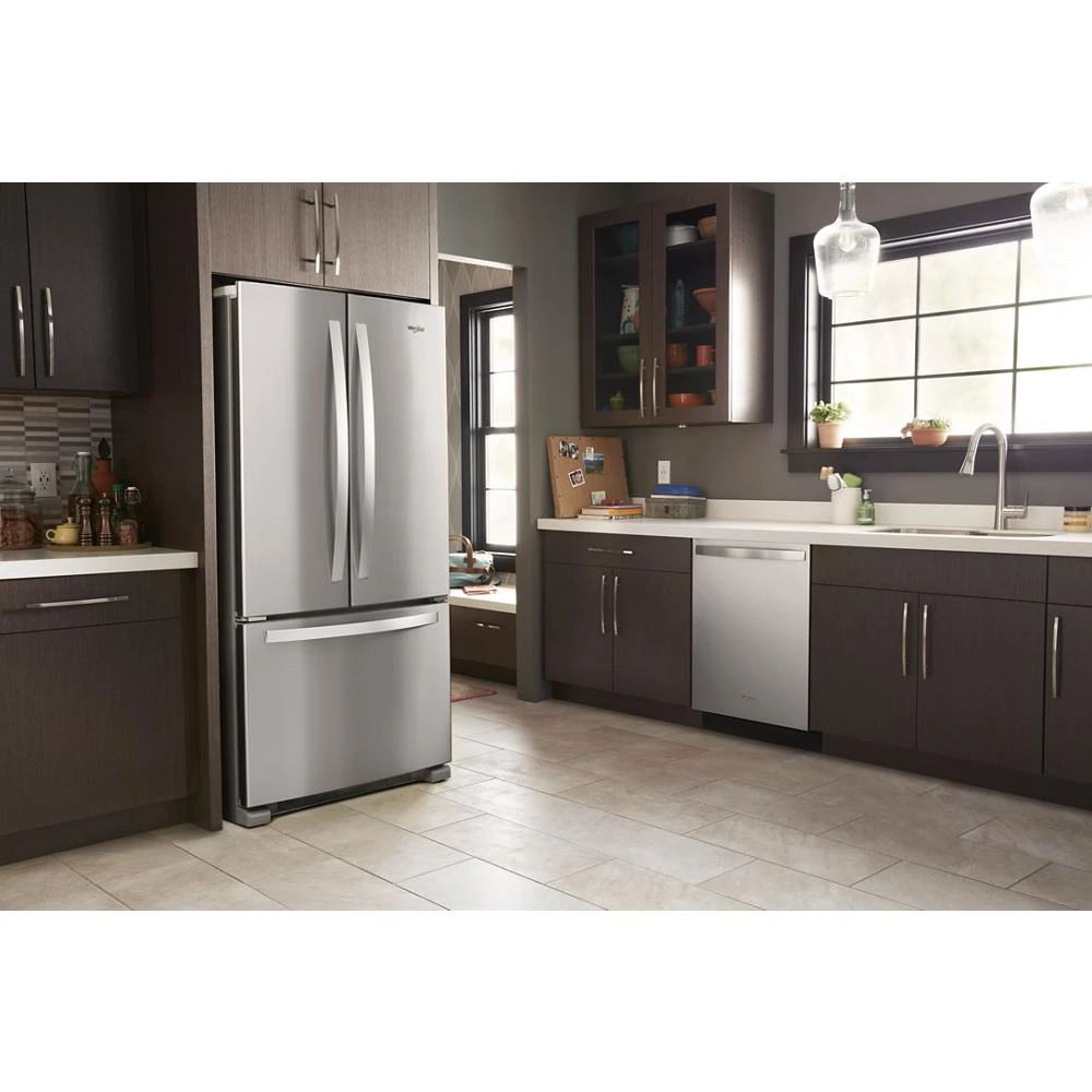 33" Wide French Door Refrigerator, 22 Cubic Feet - Fingerprint Resistant Stainless Steel