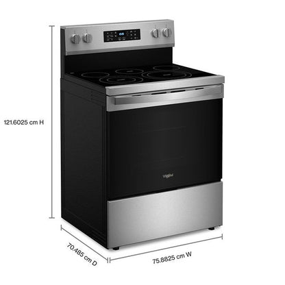 30" Energy Star Electric Range With Air Cooking Technology, No Preheat Air Fry And Air Baking And Self Clean - Stainless Steel