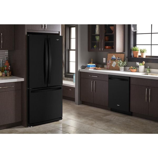 30" Wide French Door Refrigerator, 20 Cu. Ft. - Black