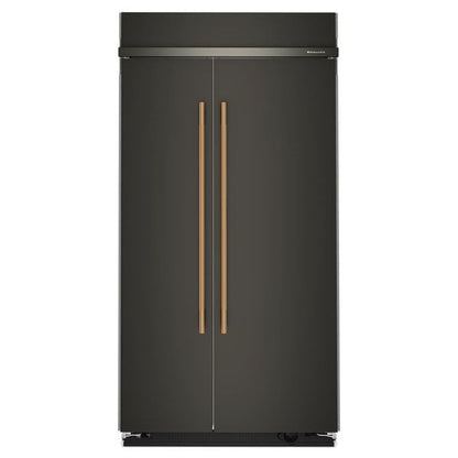 25.5 Cu. Ft. 42" Built-In Side-By-Side Refrigerator With Platinum Interior - Black Ore