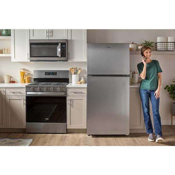 Whirlpool 30" Wide Top Freezer Refrigerator With Total Coverage Cooling, 19 Cu. Ft. - Biscuit