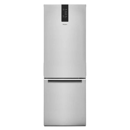 24" Wide Garage-Ready Bottom-Freezer Refrigerator, 12.9 Cubic Feet - Fingerprint-Resistant Stainless Finish